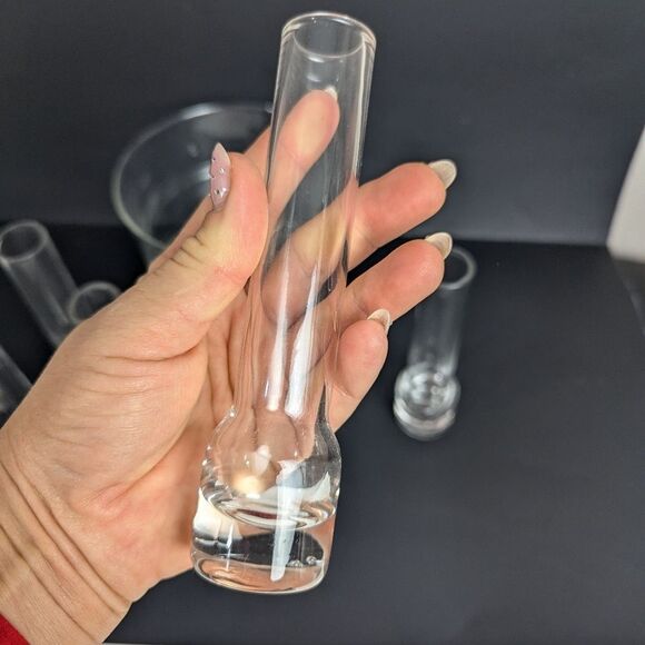 Clear Ridged Glass Tumblers Elegant Dining Drinkware - Picture 6 of 6